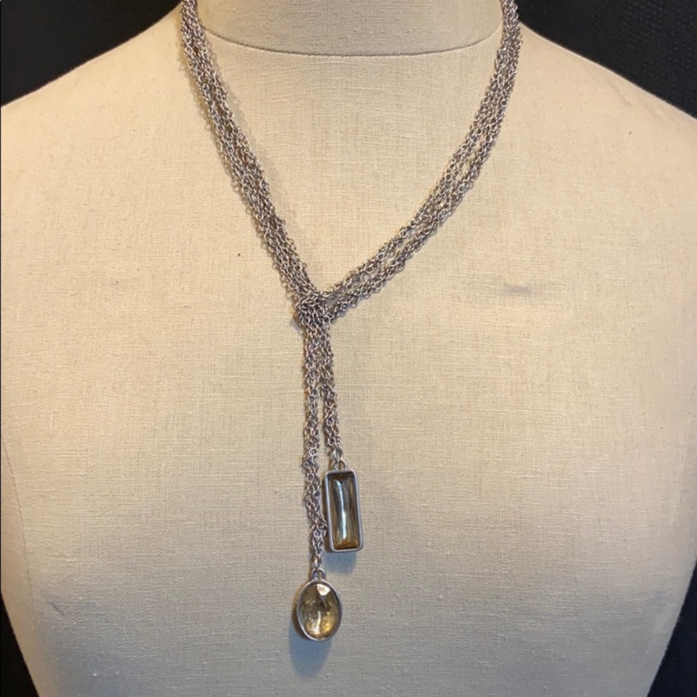 Jewel Kade silver Boulevard Lariat 47” Necklace